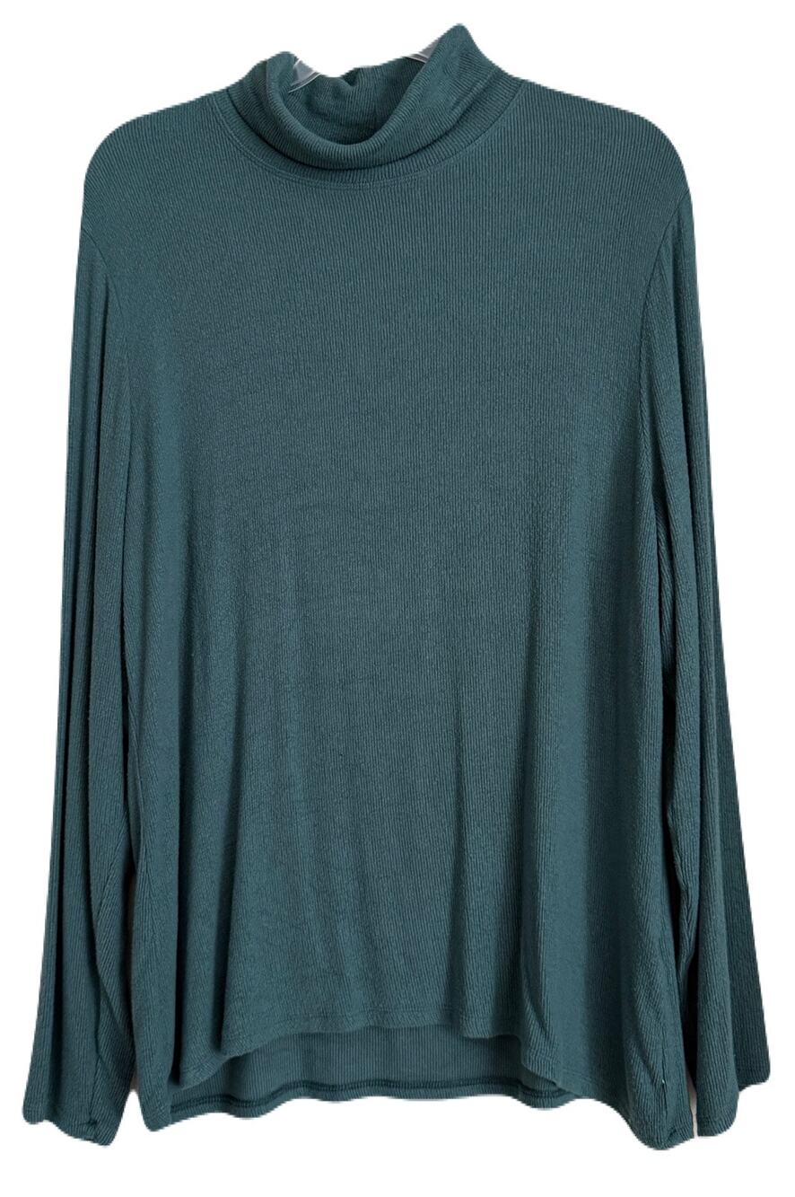 North River Soft Cotton Turtleneck Sweater, Green XL